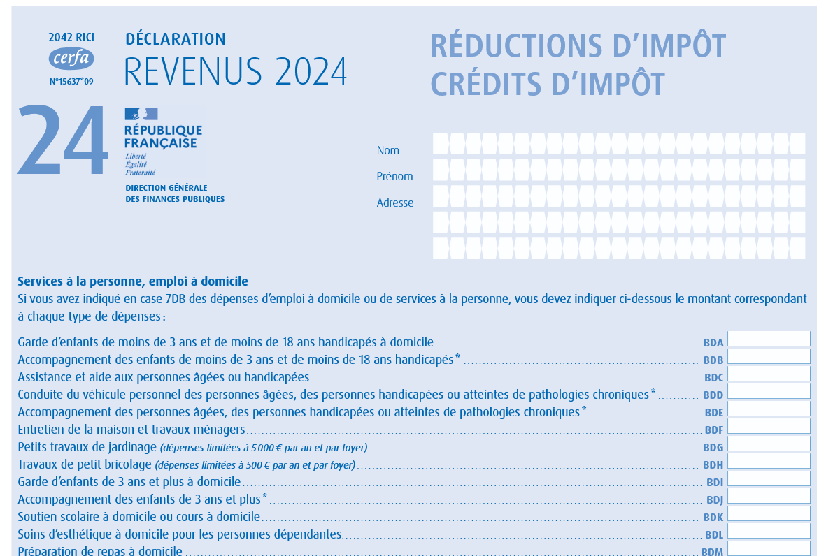 Formulaire 2042-RICI – Déclarer Vos Réductions et Crédits d’Impôt